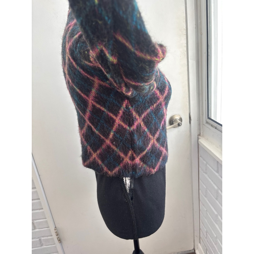 RAGGED Priest Cropped Argyle Sweater Medium grunge eclectic grandpa layered - Picture 5 of 10